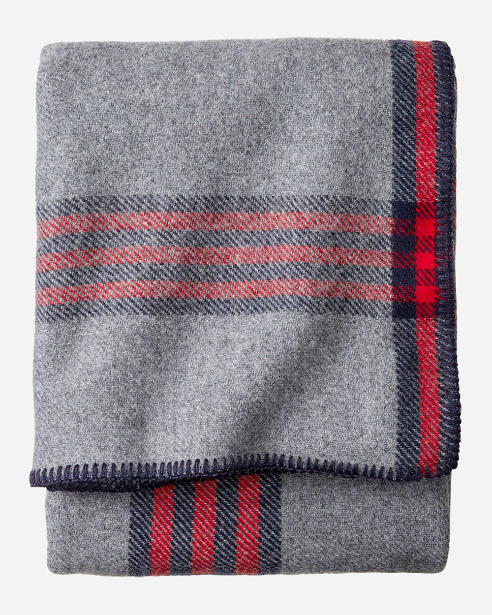 PENDLETON ECO-WISE WOOL PLAID/STRIPE BLANKET