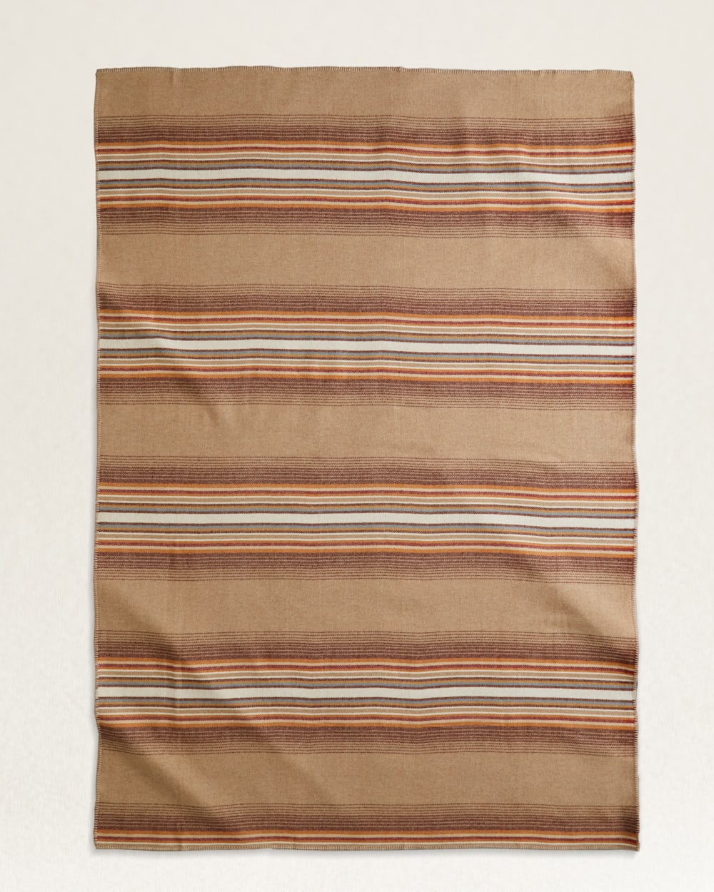 PENDLETON ECO-WISE WOOL PLAID/STRIPE BLANKET