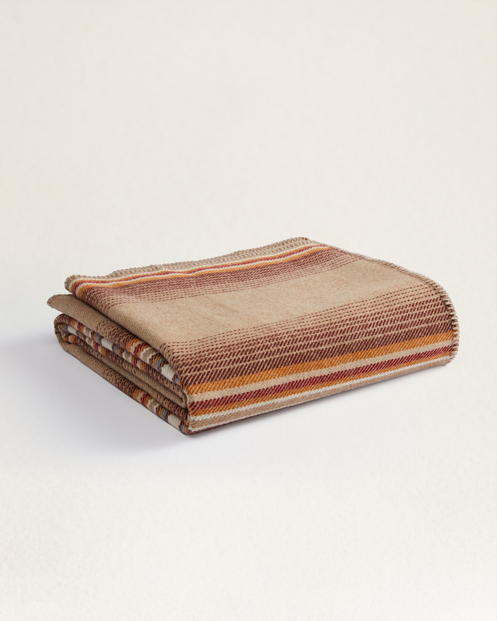 PENDLETON ECO-WISE WOOL PLAID/STRIPE BLANKET