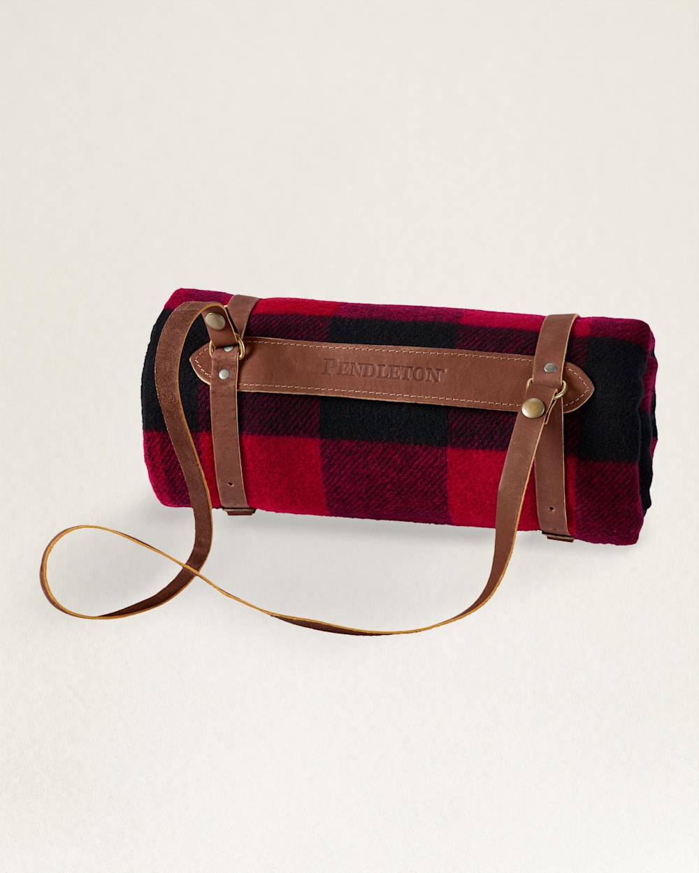 PENDLETON MOTOR ROBE THROW WITH LEATHER CARRIER