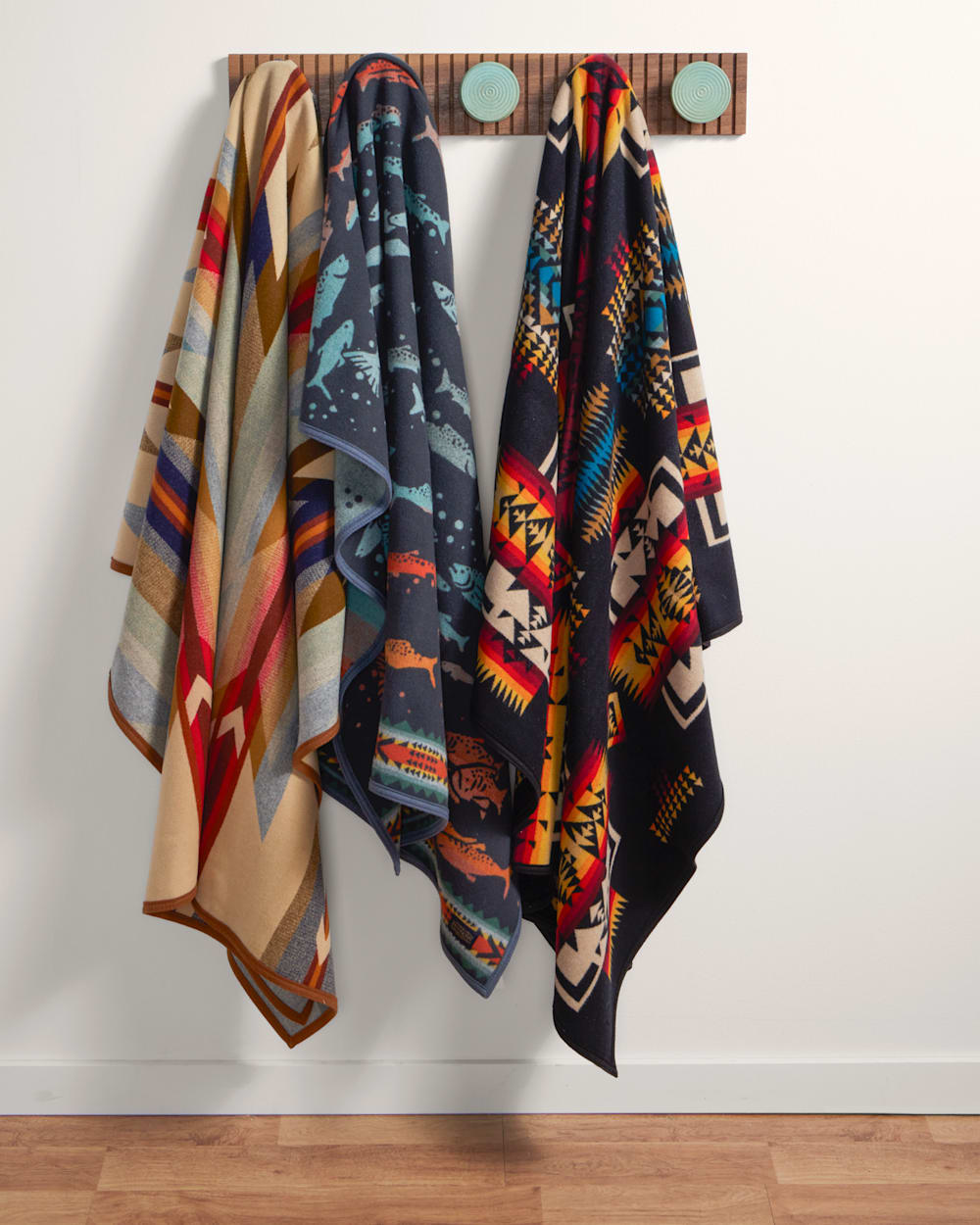 PENDLETON HANDMADE STONEWARE & WOOD COAT HANGER