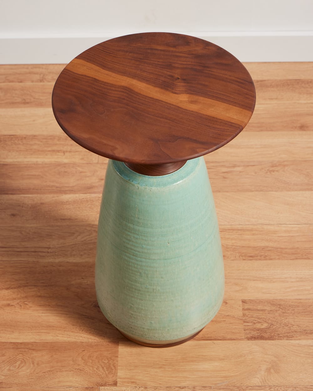 PENDLETON HANDMADE STONEWARE & WOOD COCKTAIL TABLE