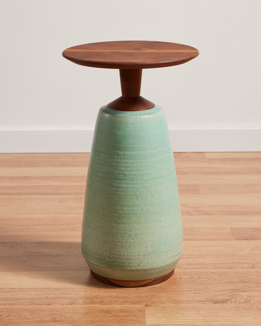 PENDLETON HANDMADE STONEWARE & WOOD COCKTAIL TABLE