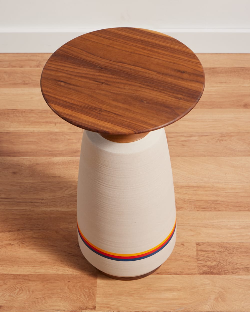 PENDLETON HANDMADE STONEWARE & WOOD COCKTAIL TABLE