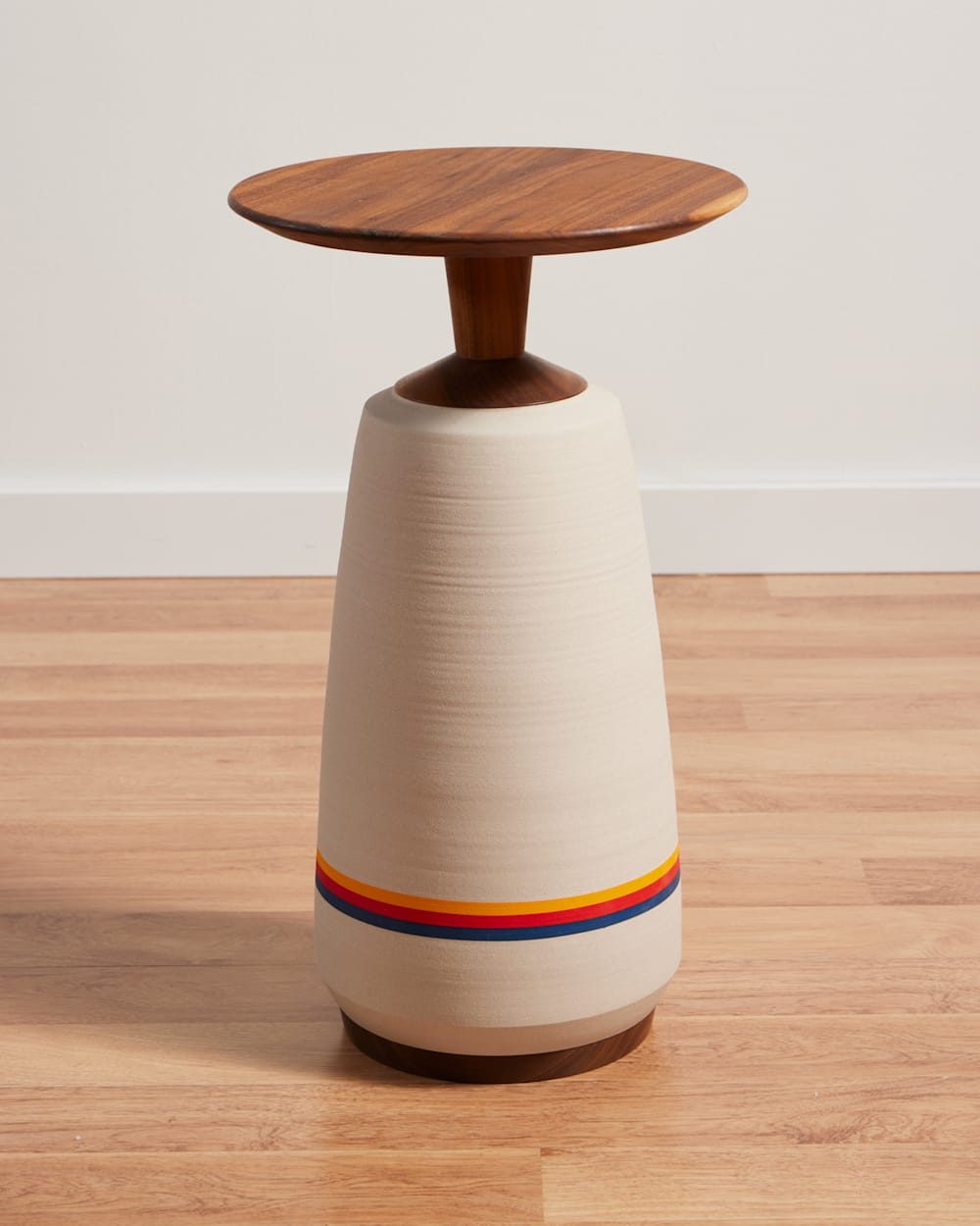 PENDLETON HANDMADE STONEWARE & WOOD COCKTAIL TABLE
