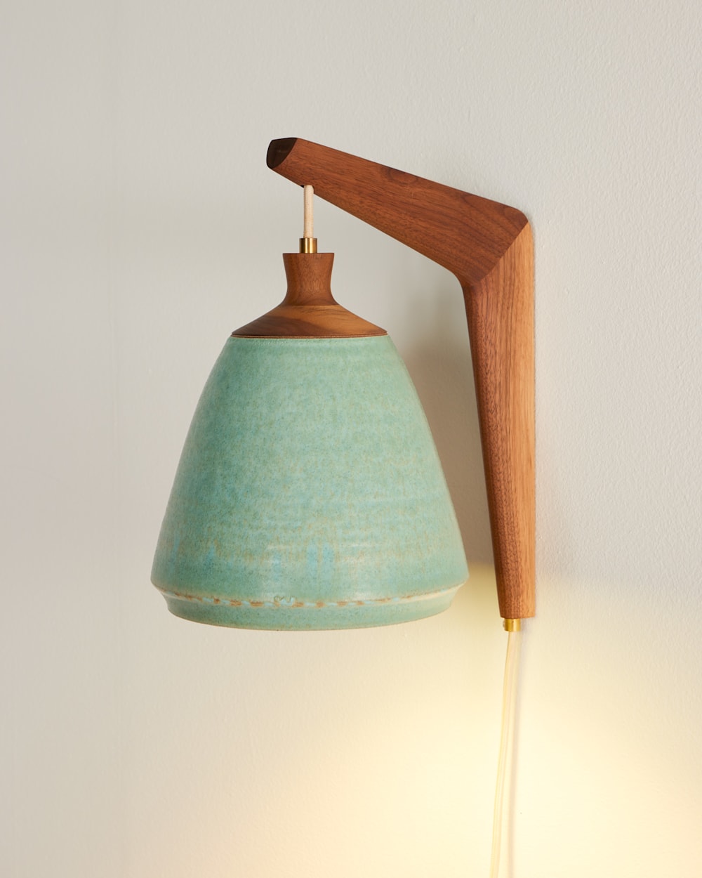 PENDLETON HANDMADE STONEWARE & WOOD SCONCE